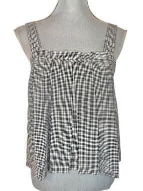 Max Studio London Black & White Gingham Tank Top
